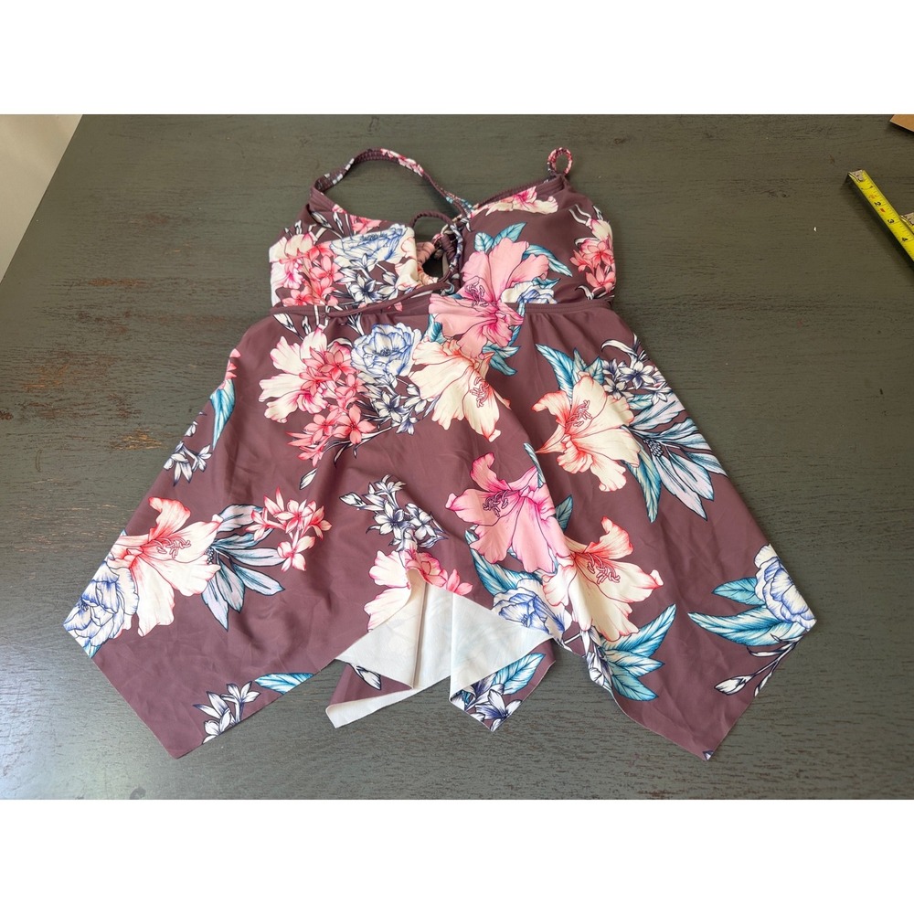 Venus Womens Floral One Piece Swimsuit Tropical Pink Purple Blue Size 14